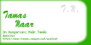 tamas maar business card
