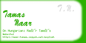 tamas maar business card